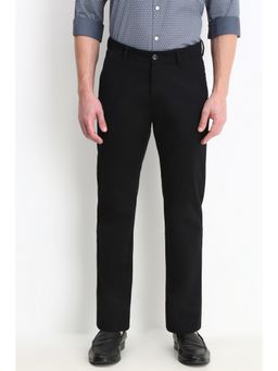 Allen Solly - Men Black Slim Fit Solid Casual Trousers