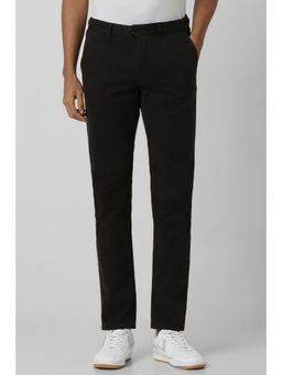 Van Heusen - Men Brown Solid Slim Fit Trousers