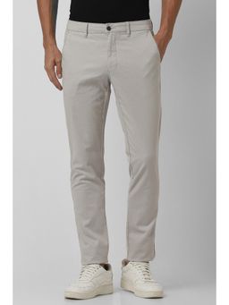 Van Heusen - Men Grey Dots Slim Fit Trousers