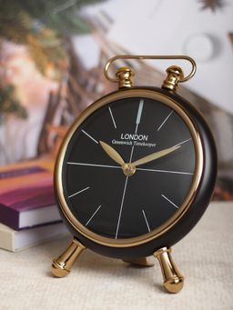 De Maison Decor - Essence Desk Timepiece In Black Gold