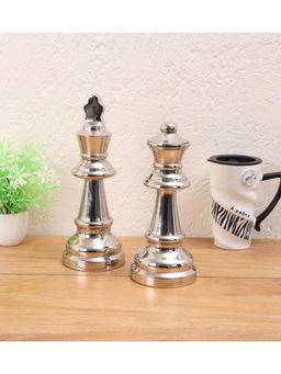 De Maison Decor - Chess King Queen Nickel Large (Pack of 2)