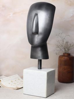 De Maison Decor - Marble Muse Visage In Silver with White Marble