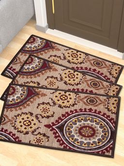 Athom Living - Premium Anti Slip Printed Doormat Multi-Color (Pack of 3)