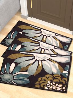 Athom Living - Premium Anti Slip Printed Doormat Multi-Color (Pack of 3)