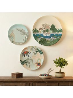 ARTCREST - Pastel Tales Wall Plates Metal Wall Art Decor (Pack of 3)
