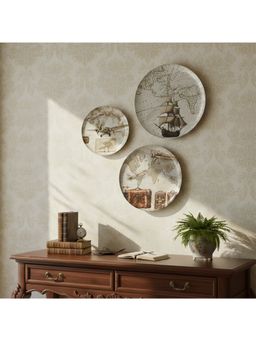 ARTCREST - Vintage Antique Wall Plates Metal Wall Art Decor (Pack of 3)