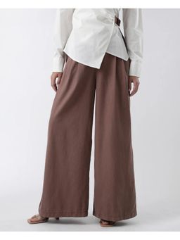 RAREISM - Bhaleyn B Light Brown Plain Flared Trouser