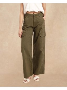 RAREISM - Itsiz Sc Olive Plain Wide Trouser