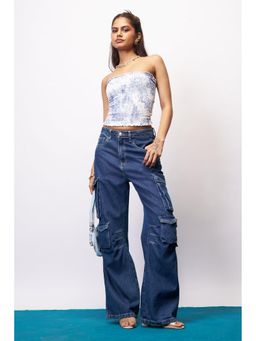 FREAKINS - Blue Rush Cargo Jeans