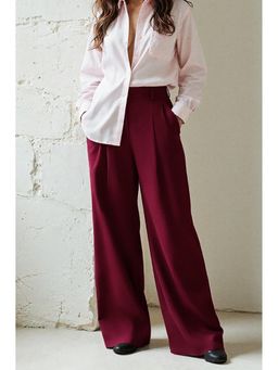 FREAKINS - Regal Maroon Super Flared Korean Pant