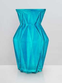 HomeTown - Marvella Glass Sprayed Vase in Blue Colour