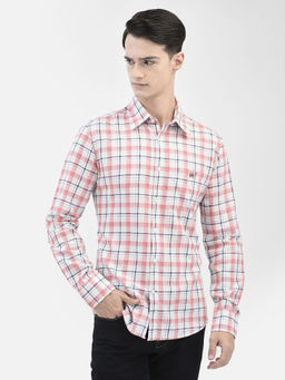 CRIMSOUNE CLUB - Men Pink Checked Shirt