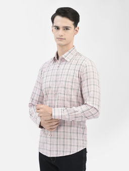 CRIMSOUNE CLUB - Men Pink Checked Shirt