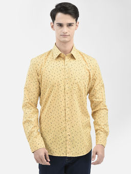 CRIMSOUNE CLUB - Men Yellow Printed Shirt