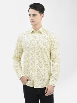 CRIMSOUNE CLUB - Men Yellow Printed Shirt
