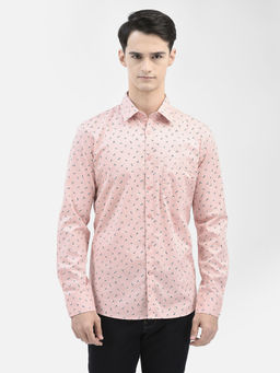 CRIMSOUNE CLUB - Men Peach Printed Shirt
