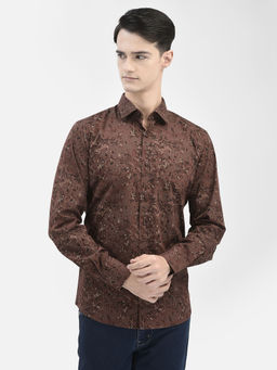 CRIMSOUNE CLUB - Men Brown Printed Shirt