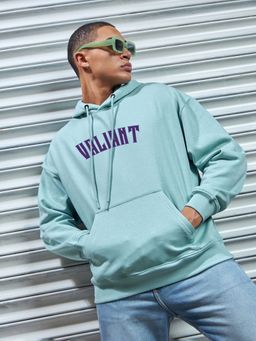 Bewakoof - Heavy Duty 1.0 Men's Green Fear Nothing Graphic Printed Oversized Hoodies