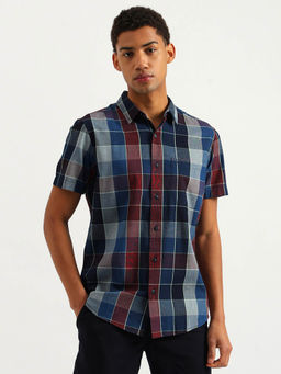 United Colors of Benetton - Regular Fit Spread Collar Checkered Shirt - Multi