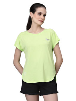 Global Republic - T-shirts for Women Green Round Neck T-shirts for Women Suitable