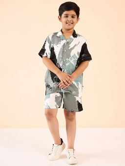 Stylo Bug - Boys Multi Printed Shirt with Shorts (Set of 2)
