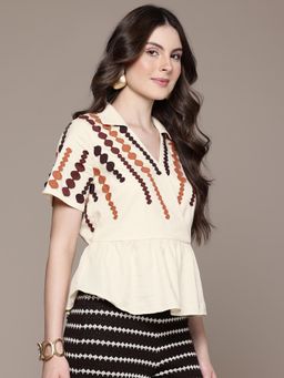 Label Ritu Kumar - Ecru Zeldine Top