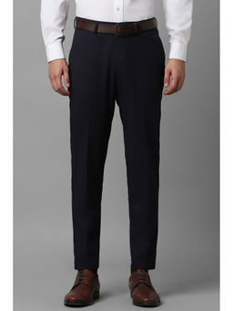 Allen Solly - Men Navy Slim Fit Solid Formal Trousers