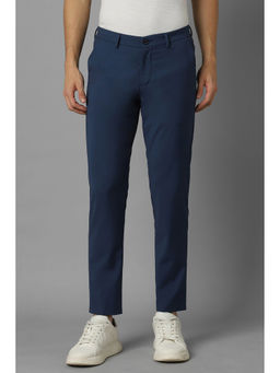 Allen Solly - Men Blue Slim Fit Solid Casual Trousers