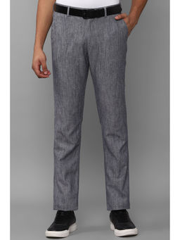 Allen Solly - Men Grey Regular Fit Textured Casual Trousers