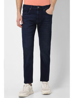 Peter England - Men Navy Dark Wash Regular Fit Jeans