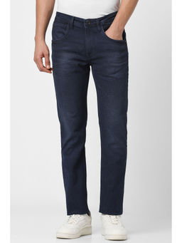 Van Heusen - Men Navy Dark Wash Slim Fit Jeans