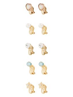 Accessorize London - Girls 5 X Pretty Clip On Earring Set