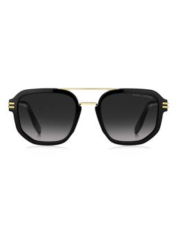 Marc Jacobs - Men 100% UV Protection Rectangle Full Rim Grey Lens Sunglasses (53)