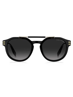 Marc Jacobs - Men 100% UV Protection Round Full Rim Grey Lens Sunglasses (52)
