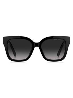 Marc Jacobs - Women 100% UV Protection Rectangle Full Rim Grey Lens Sunglasses (53)