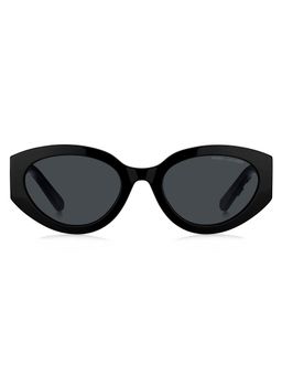 Marc Jacobs - Women 100% UV Protection Oval Full Rim Grey Lens Sunglasses (54)