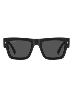 Dsquared - Unisex 100% UV Protection Rectangle Full Rim Grey Lens Sunglasses (52)