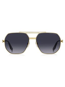 Marc Jacobs - Men 100% UV Protection Rectangle Full Rim Grey Lens Sunglasses (60)