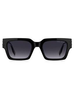 Marc Jacobs - Men 100% UV Protection Rectangle Full Rim Grey Lens Sunglasses (52)