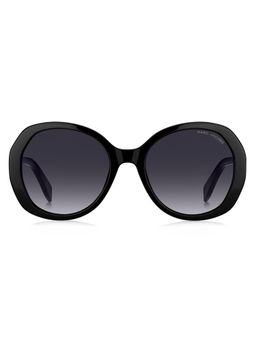 Marc Jacobs - Women 100% UV Protection Oval Full Rim Grey Lens Sunglasses (55)