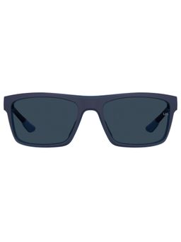 Under Armour - Unisex 100% UV Protection Rectangle Full Rim Blue Lens Sunglasses (58)