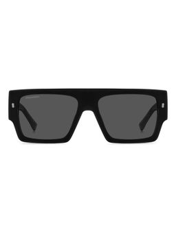 Dsquared - Men 100% UV Protection Rectangle Full Rim Grey Lens Sunglasses (57)
