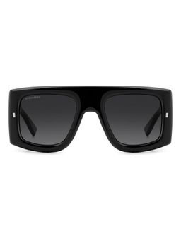 Dsquared - Men 100% UV Protection Rectangle Full Rim Grey Lens Sunglasses (54)