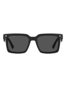 Dsquared - Men 100% UV Protection Rectangle Full Rim Grey Lens Sunglasses (53)