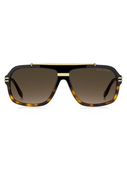 Marc Jacobs - Men 100% UV Protection Rectangle Full Rim Brown Lens Sunglasses (60)