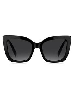 Marc Jacobs - Women 100% UV Protection Square Full Rim Grey Lens Sunglasses (54)
