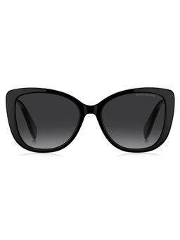 Marc Jacobs - Women 100% UV Protection Rectangle Full Rim Grey Lens Sunglasses (55)