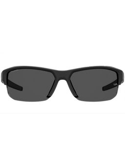 Under Armour - Men 100% UV Protection Rectangle Full Rim Grey Lens Sunglasses (64)