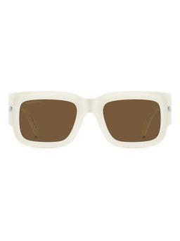 Dsquared - Men 100% UV Protection Rectangle Full Rim Brown Lens Sunglasses (52)