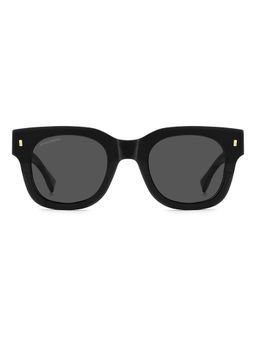 Dsquared - Men 100% UV Protection Round Full Rim Grey Lens Sunglasses (48)